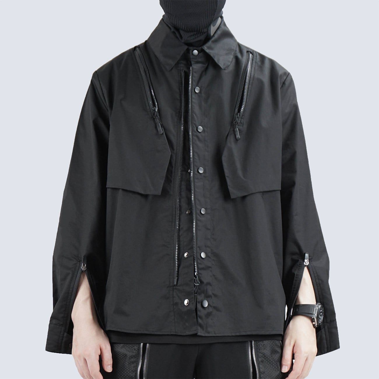 Multi-shape Zipper Buttons Jacket sold by Yugen Theory product image thumbnail 2