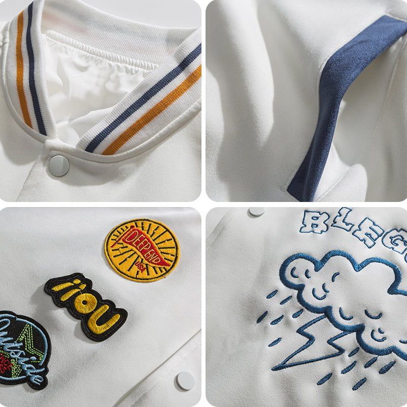 Varsity Jacket Rain Embroidered sold by Yugen Theory product image thumbnail 4