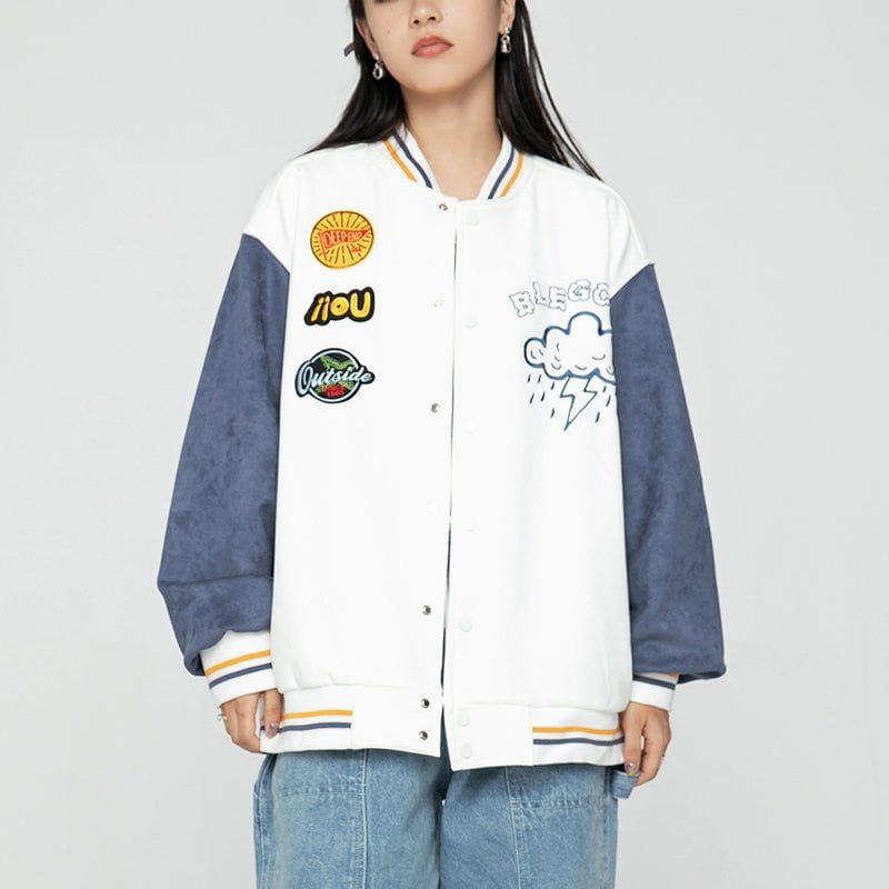 Varsity Jacket Rain Embroidered sold by Yugen Theory product image thumbnail 5