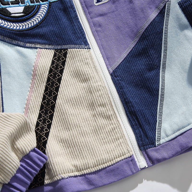 Patchwork Jacket Color Block sold by Yugen Theory product image thumbnail 5