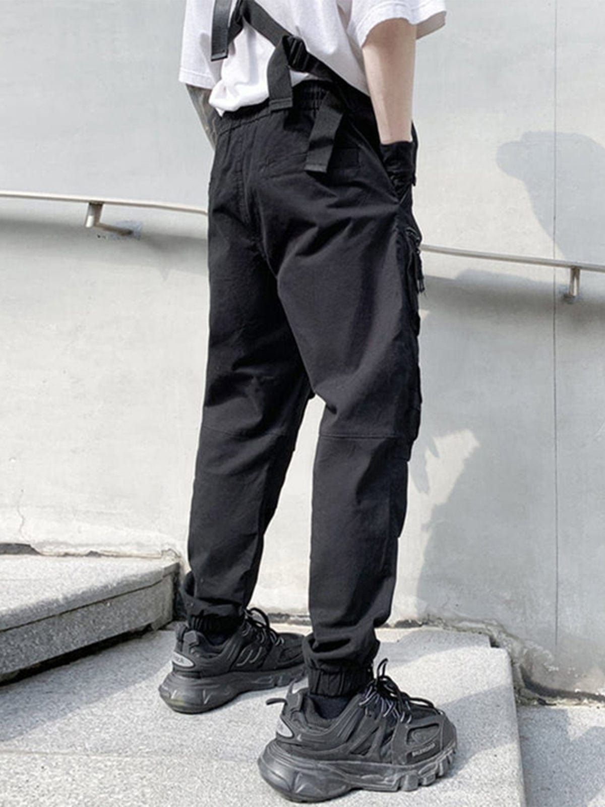 Techwear Multi Pockets Drawstring Cargo Pants sold by Yugen Theory product image thumbnail 3