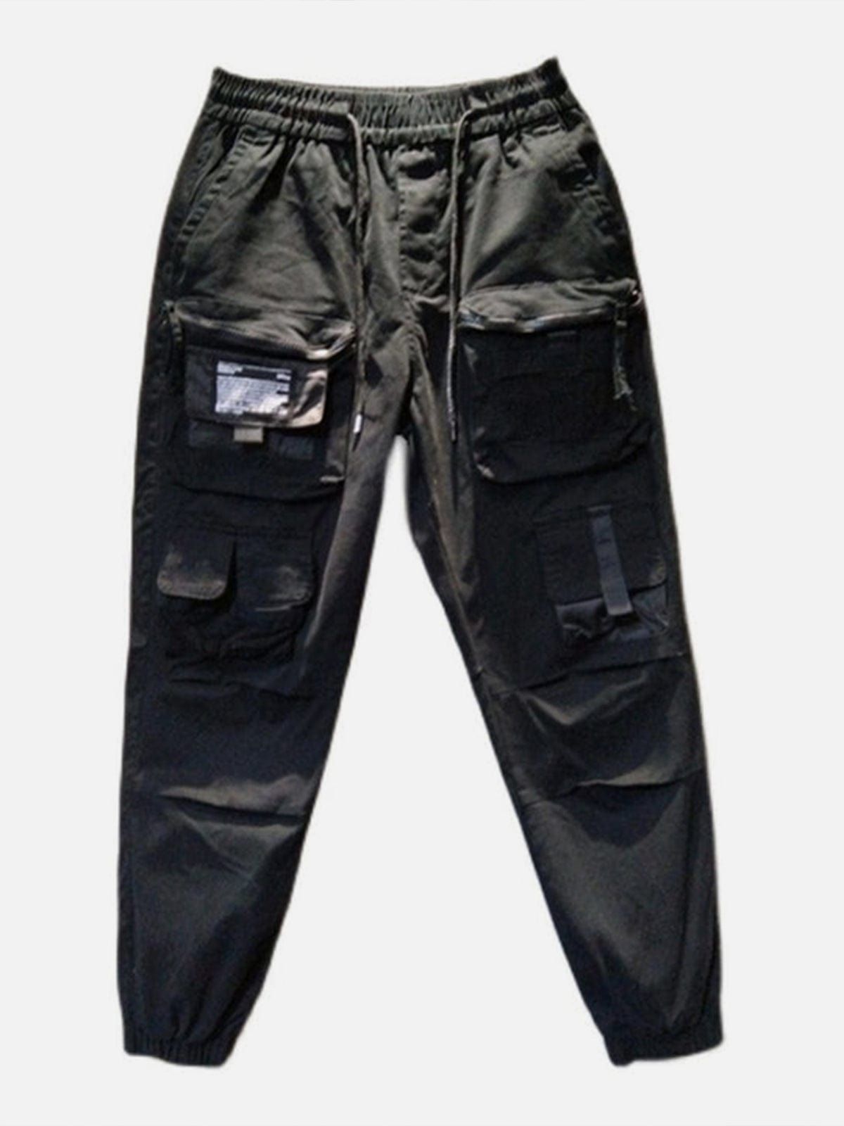 Techwear Multi Pockets Drawstring Cargo Pants sold by Yugen Theory