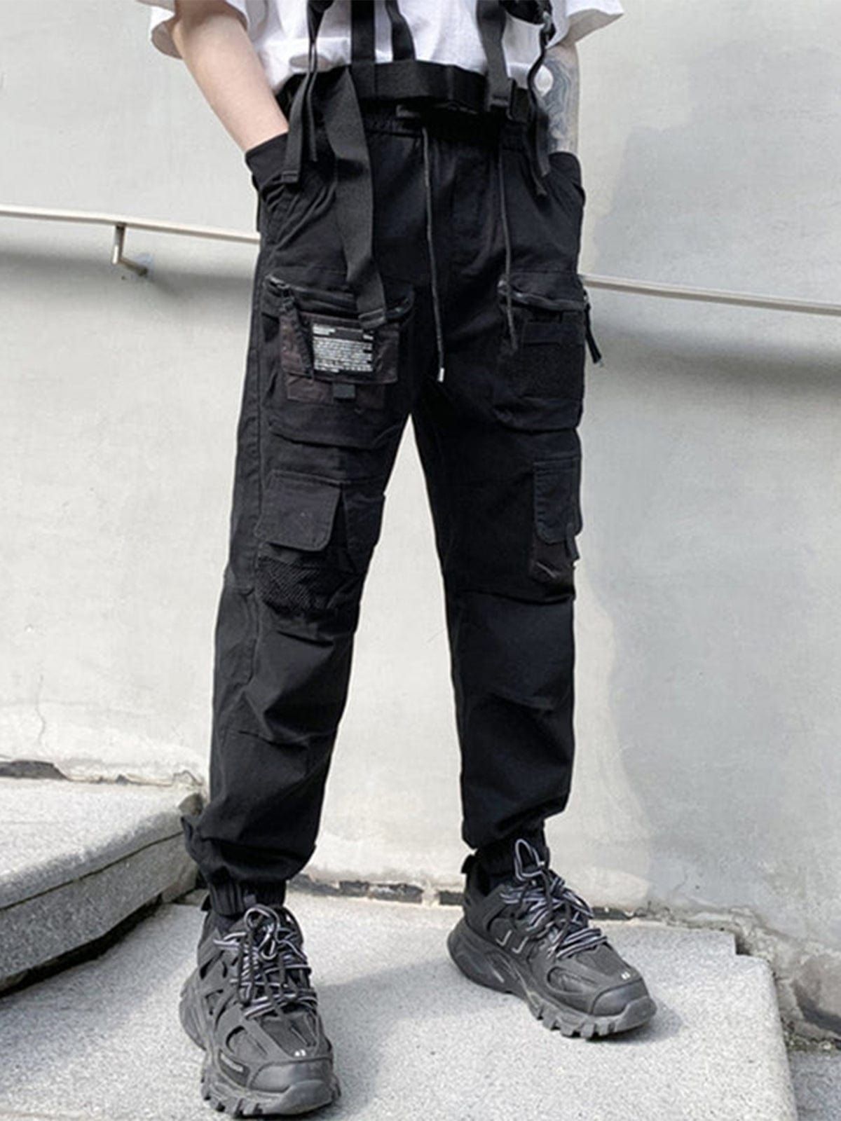 Techwear Multi Pockets Drawstring Cargo Pants sold by Yugen Theory product image thumbnail 2