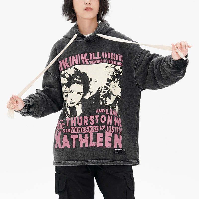 Vintage Washed Hoodie Bikini Kill sold by Yugen Theory product image thumbnail 4