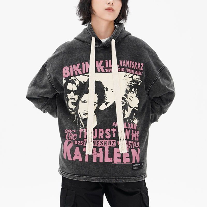 Vintage Washed Hoodie Bikini Kill sold by Yugen Theory product image thumbnail 5