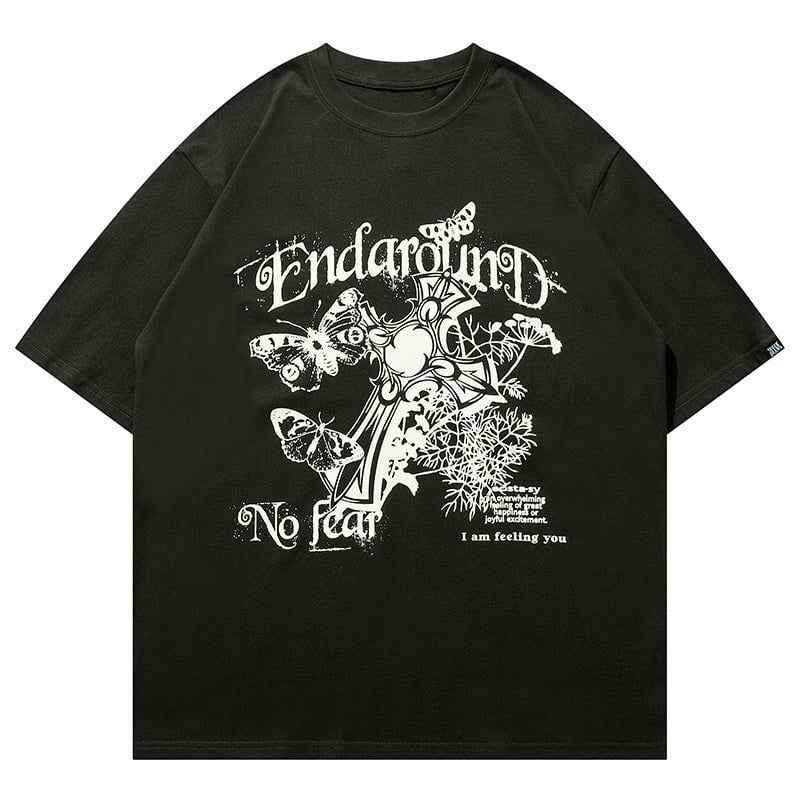 Retro T-shirt Chrome Heart sold by Yugen Theory product image thumbnail 3