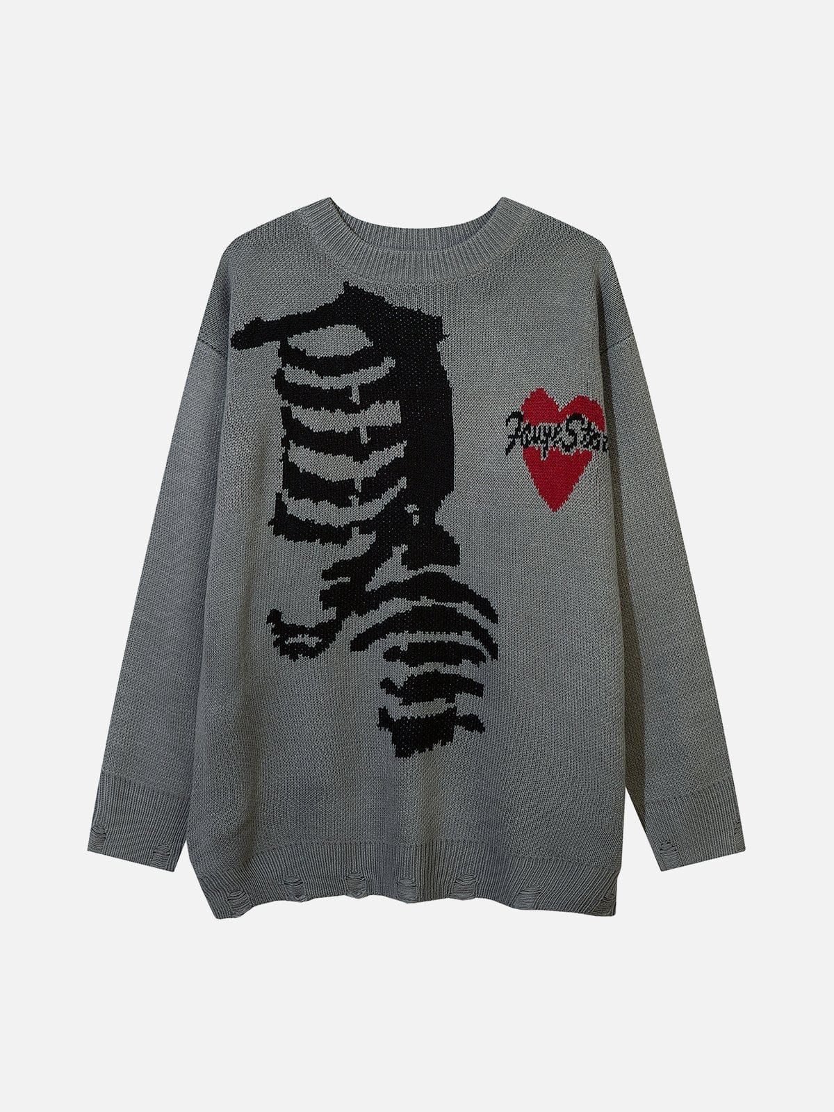 Skeleton Love Knit Sweater sold by Yugen Theory