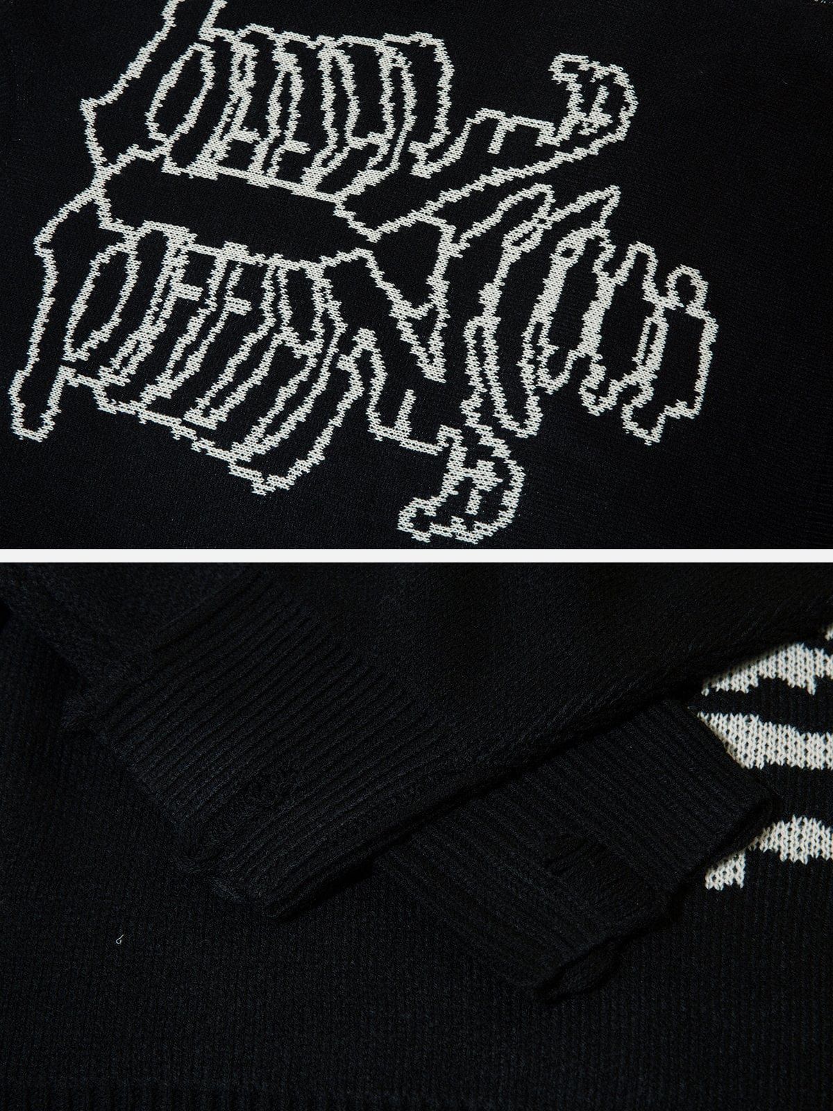 Skeleton Love Knit Sweater sold by Yugen Theory product image thumbnail 5