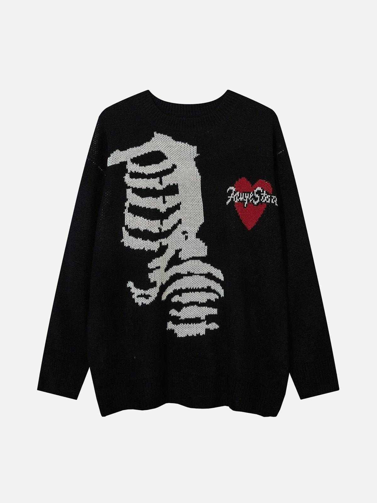 Skeleton Love Knit Sweater sold by Yugen Theory product image thumbnail 2