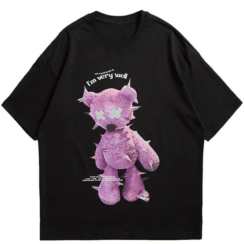 Reflective Print Bear Graphic TEE sold by Yugen Theory