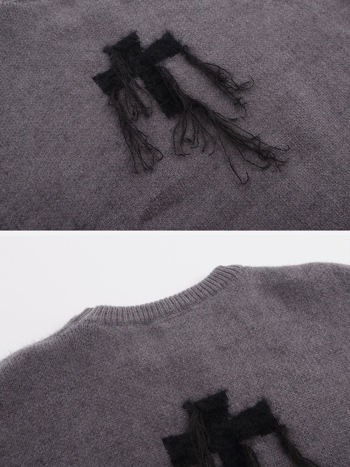 Tassel Crucifix Sweater sold by Yugen Theory product image thumbnail 5