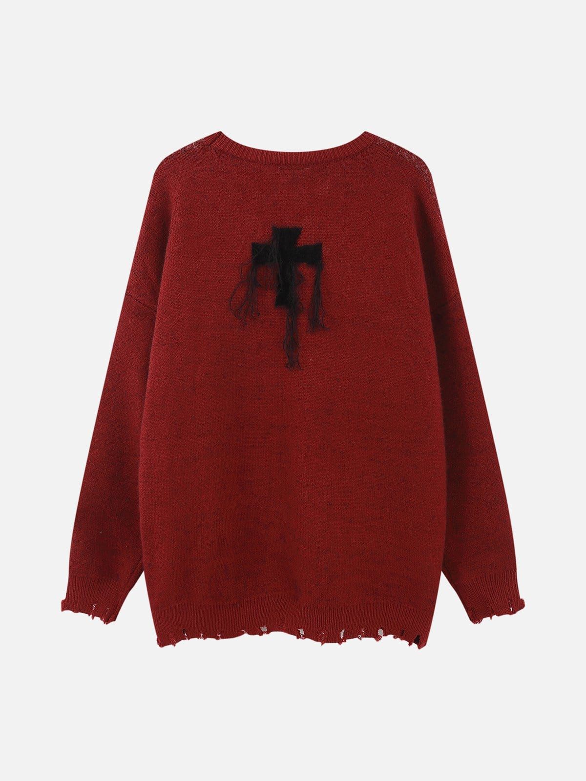 Tassel Crucifix Sweater sold by Yugen Theory product image thumbnail 4