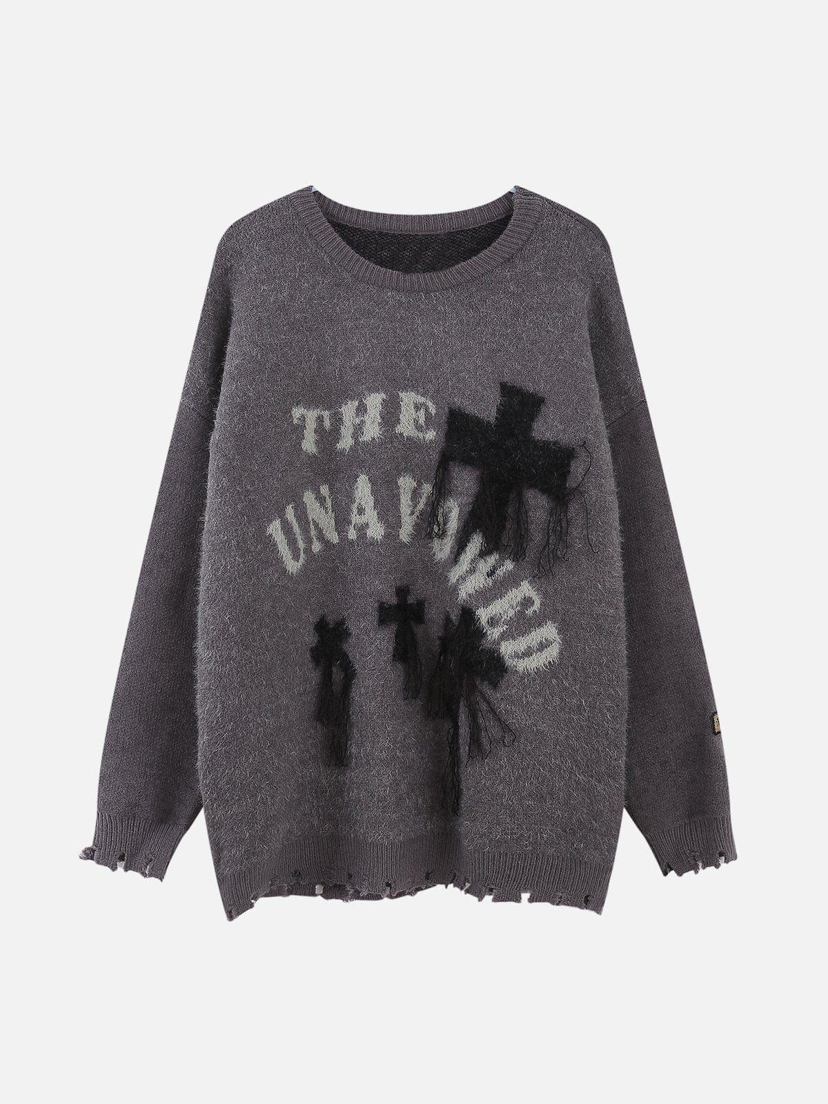 Tassel Crucifix Sweater sold by Yugen Theory