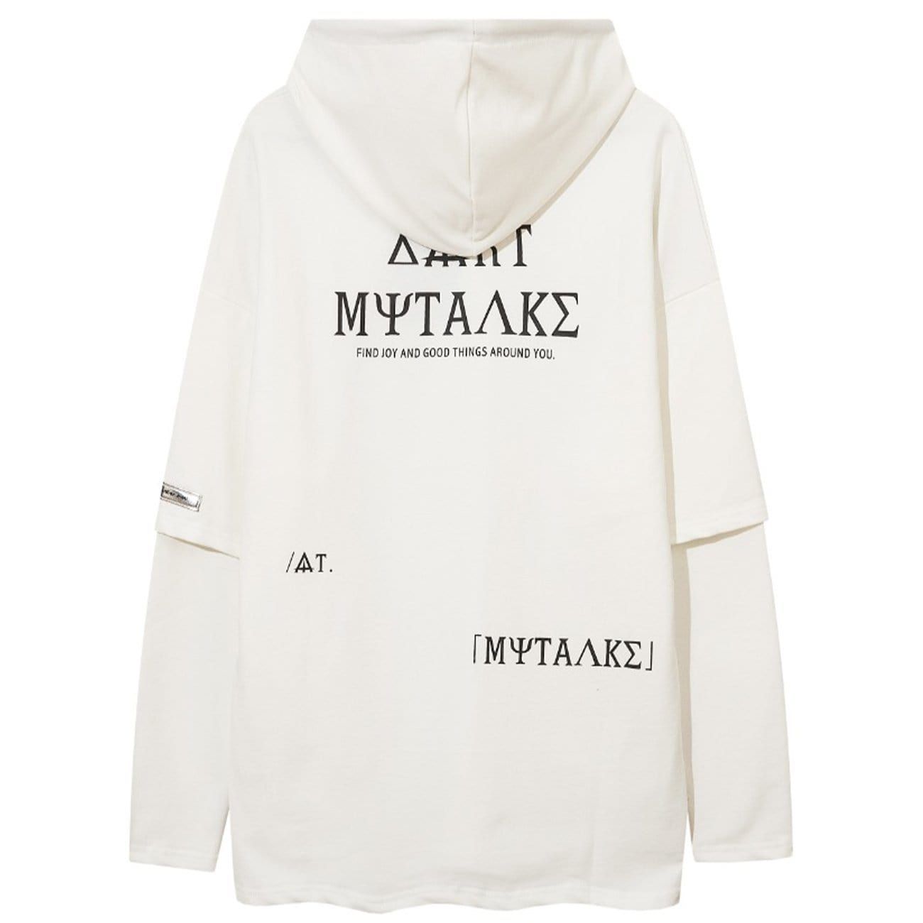 Personality Fake Two Print Hoodie sold by Yugen Theory product image thumbnail 3