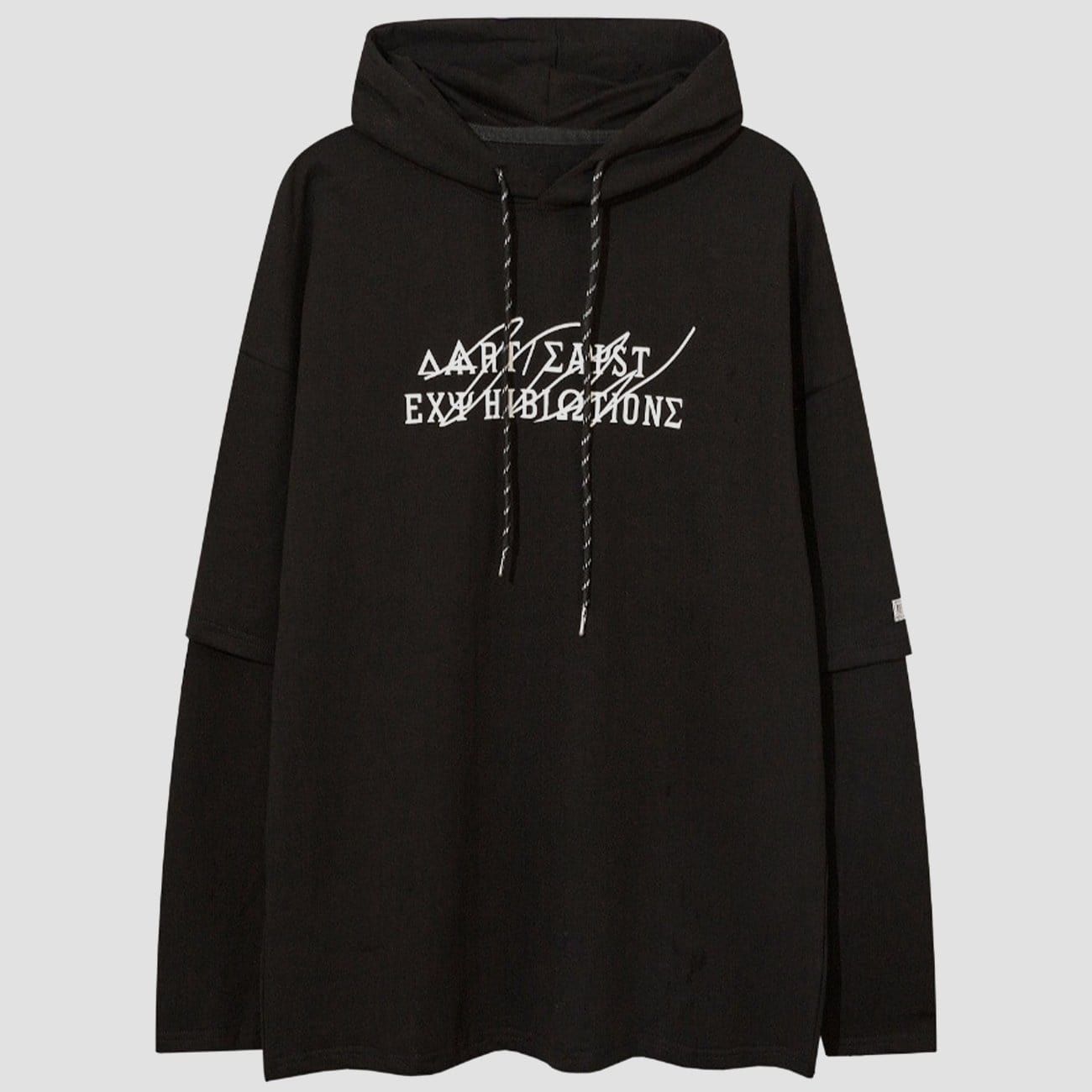 Personality Fake Two Print Hoodie sold by Yugen Theory