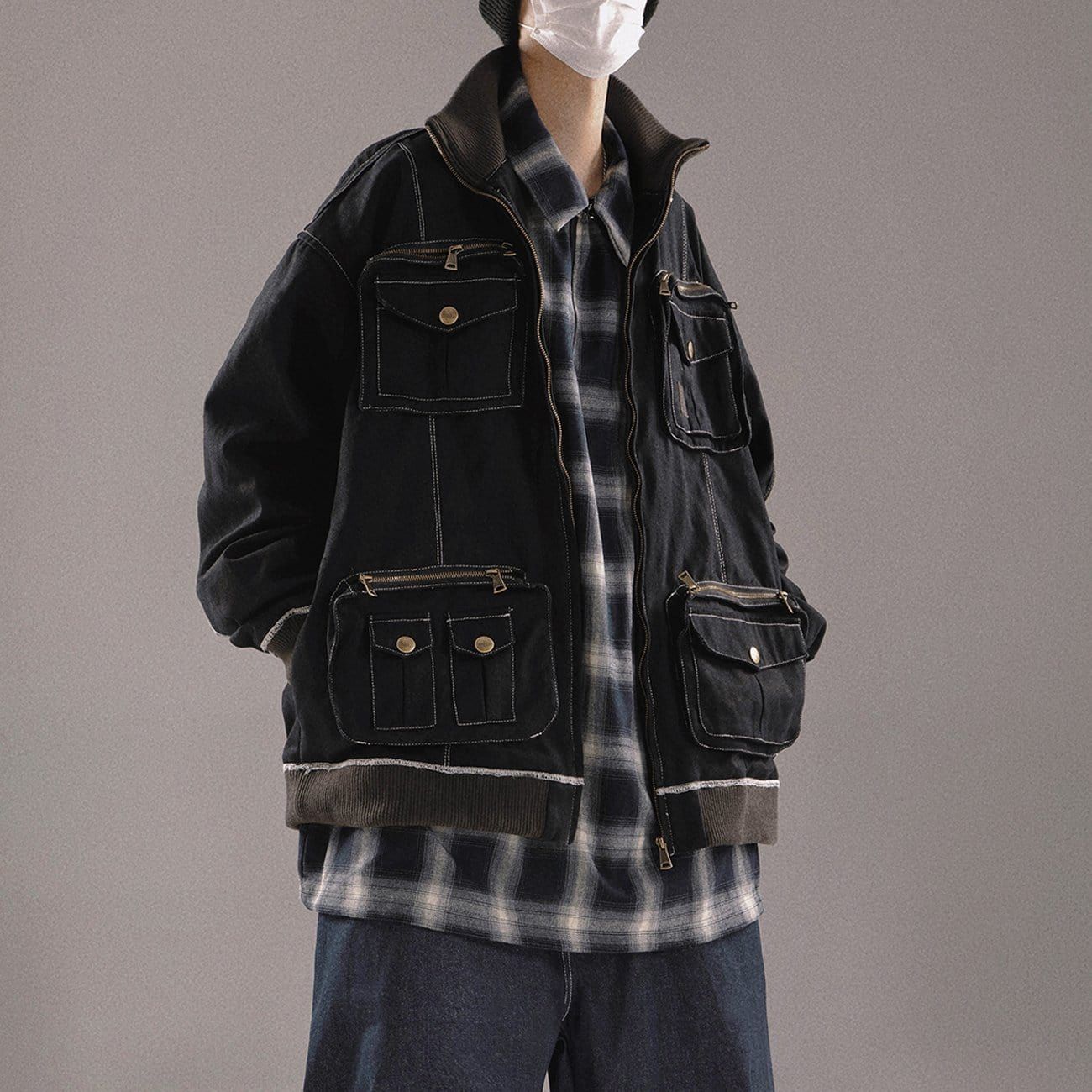 Multiple Zipper Pockets Jacket sold by Yugen Theory product image thumbnail 2