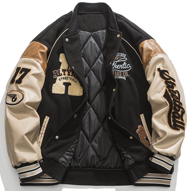 Thicken Varsity Jacket Embroidery A sold by Yugen Theory product image thumbnail 3