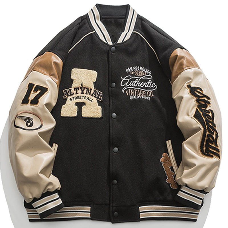 Thicken Varsity Jacket Embroidery A sold by Yugen Theory