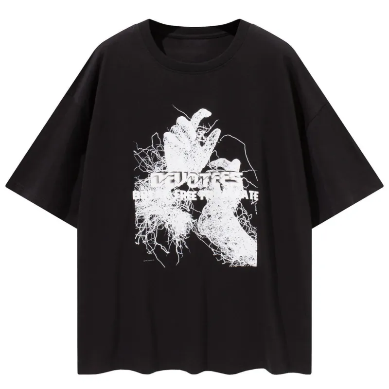 Entangled Fingers Print T-Shirt sold by Yugen Theory