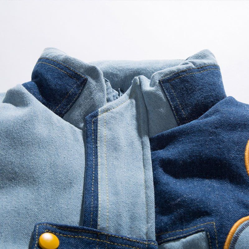 Patchwork Denim Winter Coat Embroidery sold by Yugen Theory product image thumbnail 3
