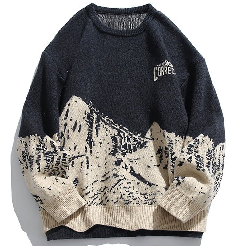 Fall Jacquard Sweater Mountain sold by Yugen Theory