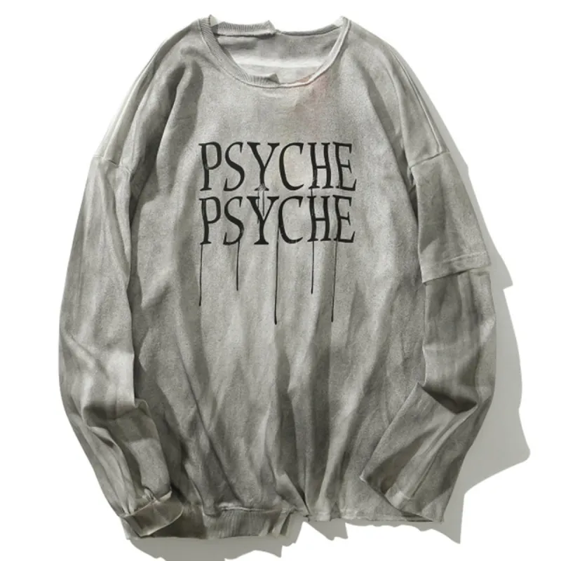 Dark Tie Dye Print Sweatshirt sold by Yugen Theory