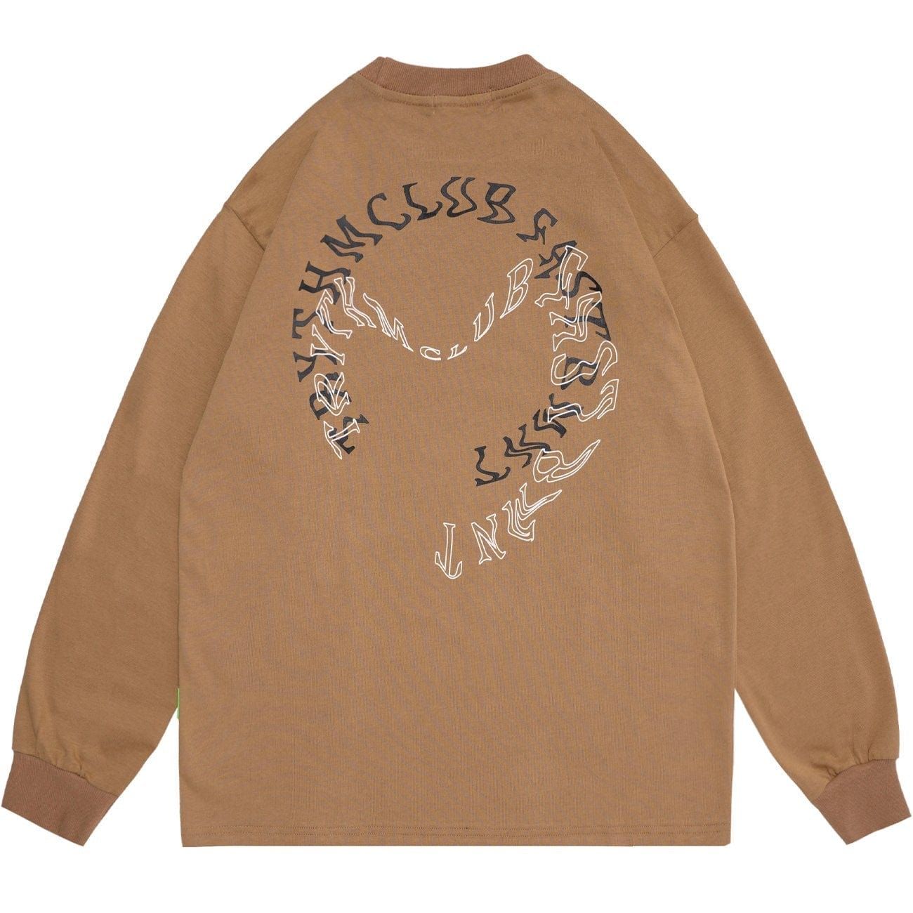 Irregular Letters Cotton Sweatshirt sold by Yugen Theory product image thumbnail 3