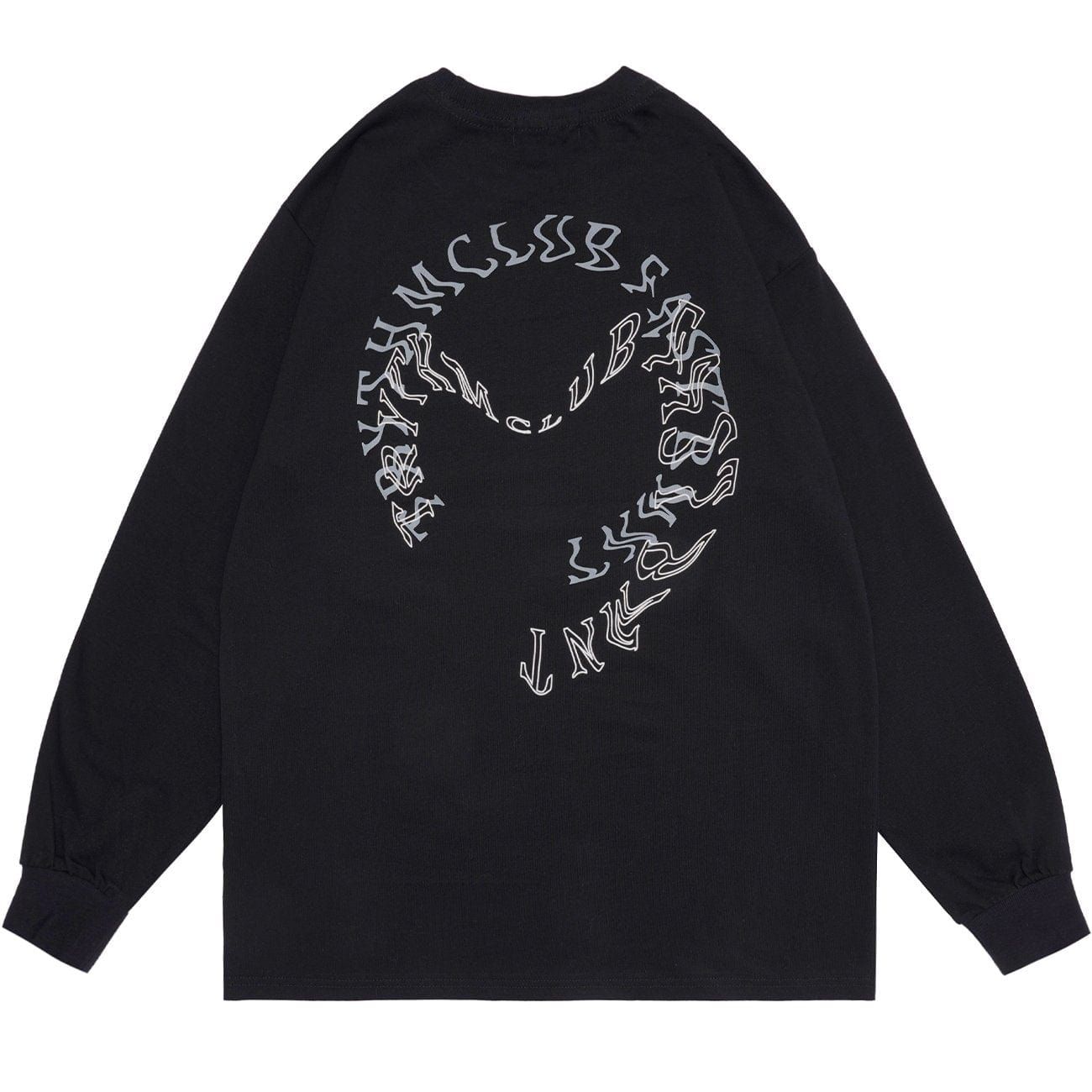 Irregular Letters Cotton Sweatshirt sold by Yugen Theory