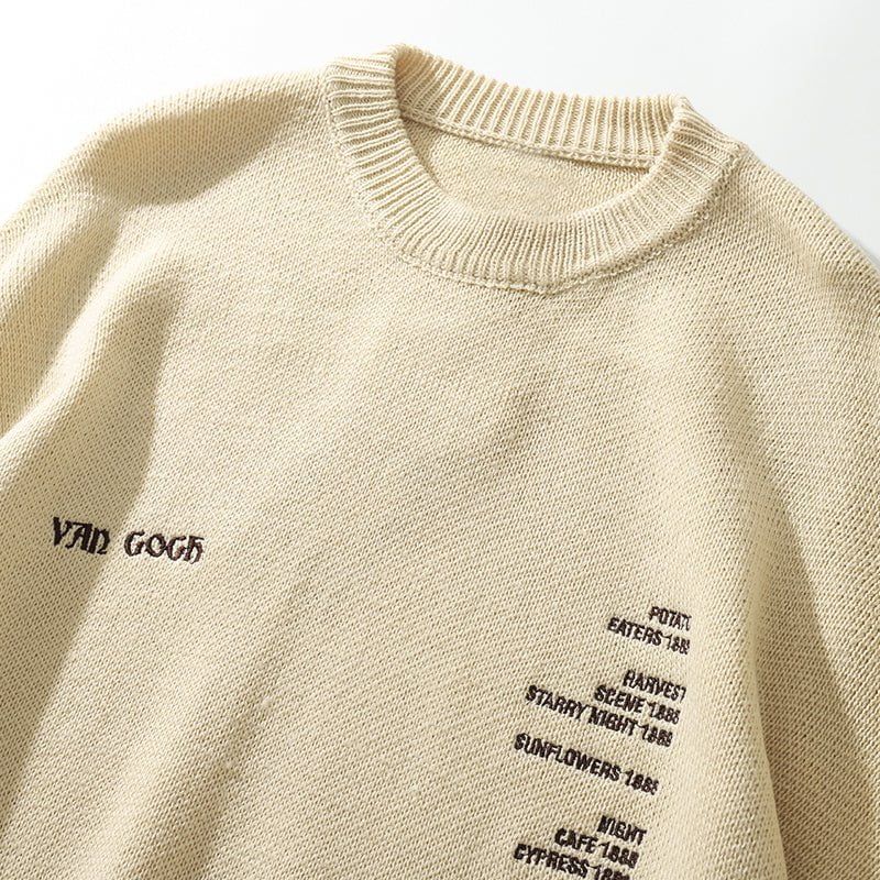 Apricot Knitted Sweater Van Gogh sold by Yugen Theory product image thumbnail 3