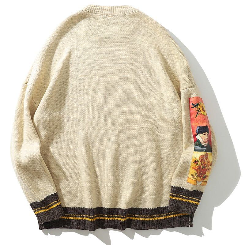 Apricot Knitted Sweater Van Gogh sold by Yugen Theory product image thumbnail 2