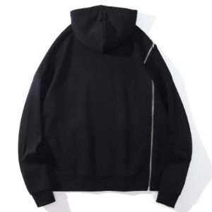 Side Zipper Embroidered Alphabet Tassels Oversized Hoodie sold by Yugen Theory