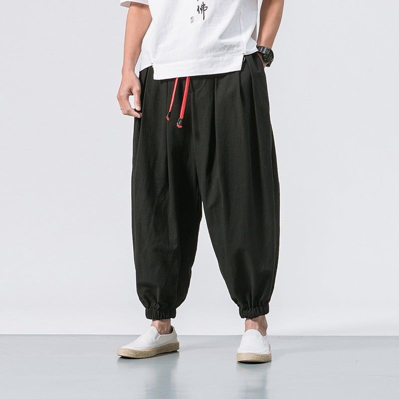 Black Japanese Joggers Japanese Pants sold by Yugen Theory