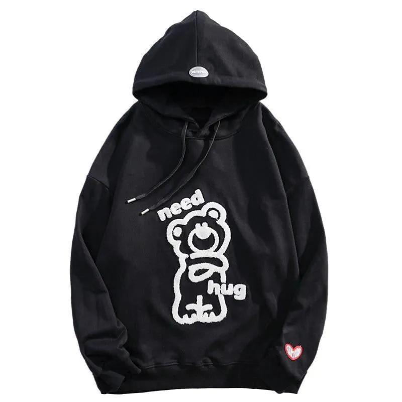 Casual Hoodies Need Hug Bear sold by Yugen Theory