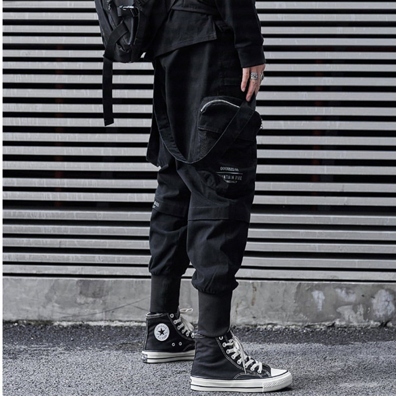 Function Buttons Ribbons Stereoscopic Pockets Cargo Pants sold by Yugen Theory product image thumbnail 2