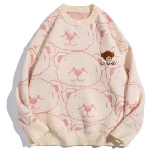 Lazy Jacquard Sweater Full Bear sold by Yugen Theory