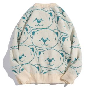 Lazy Jacquard Sweater Full Bear sold by Yugen Theory