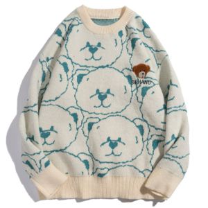 Lazy Jacquard Sweater Full Bear sold by Yugen Theory