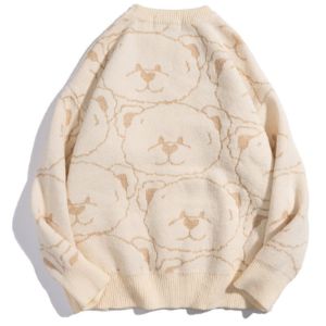 Lazy Jacquard Sweater Full Bear sold by Yugen Theory