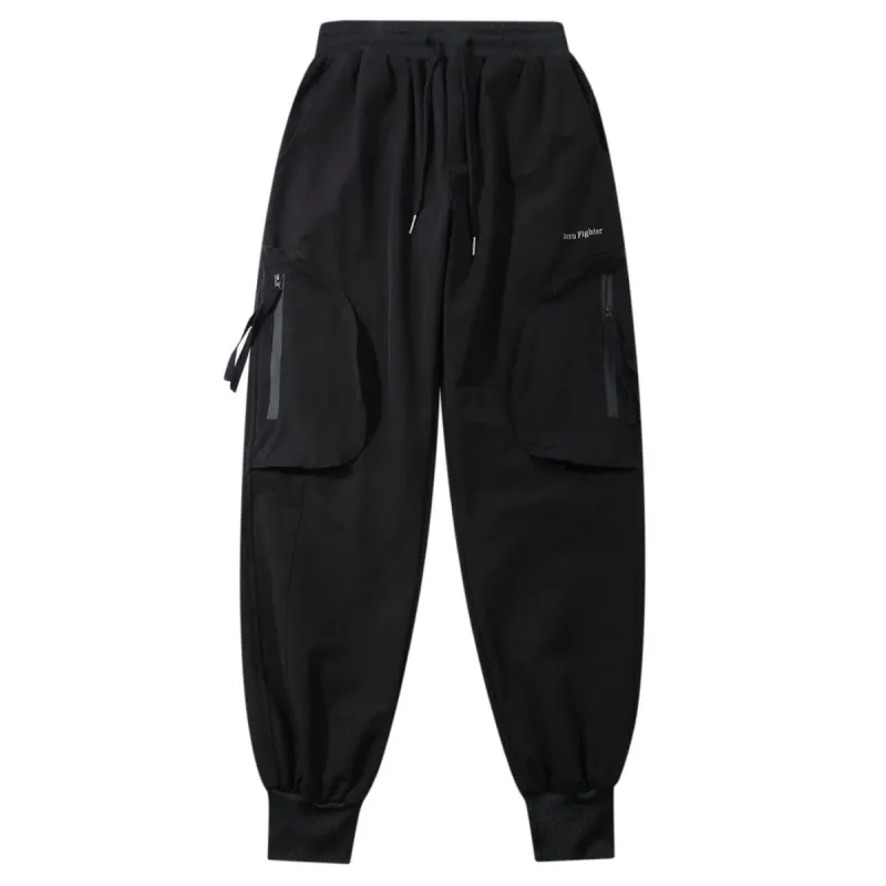 Side Semi-circular Pockets Cargo Pants sold by Yugen Theory