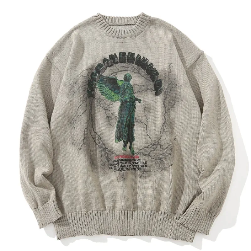 Angel Lightning Print Sweater sold by Yugen Theory