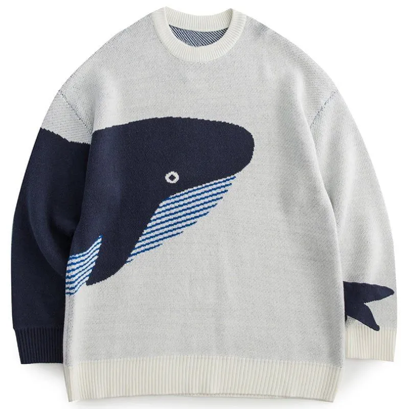 Lazy Knit Sweater Lonely Whale sold by Yugen Theory