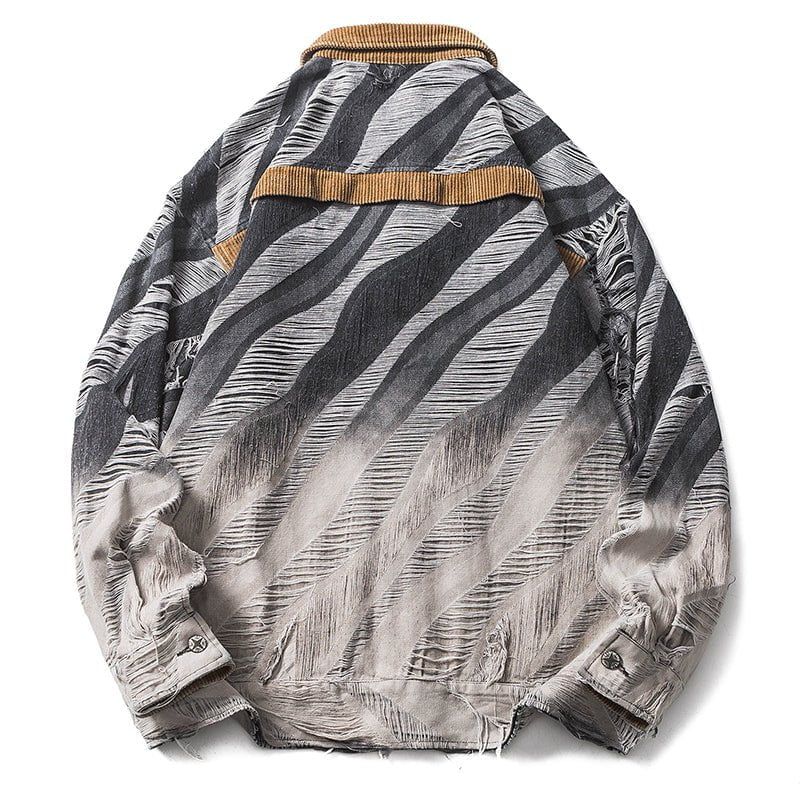 Distressed Denim Jacket Gradient Color sold by Yugen Theory product image thumbnail 4