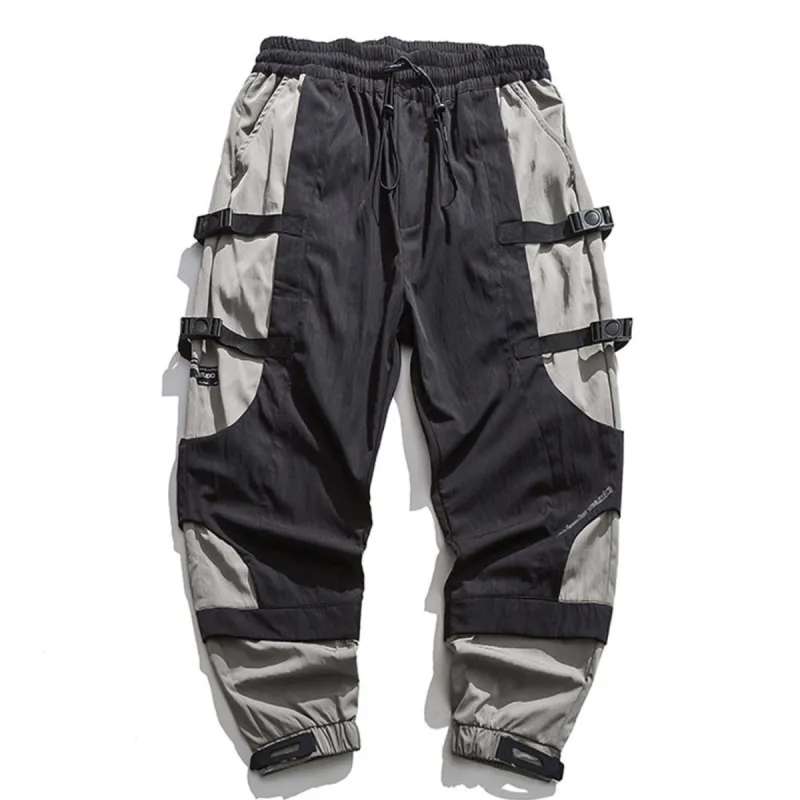 Patchwork Ribbons Velcro Cargo Pants sold by Yugen Theory