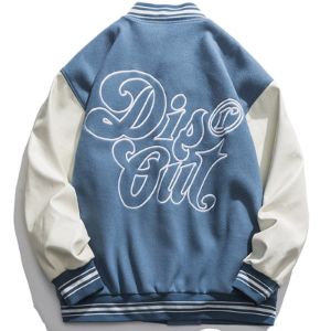 Letter Embroidery Varsity Jacket sold by Yugen Theory