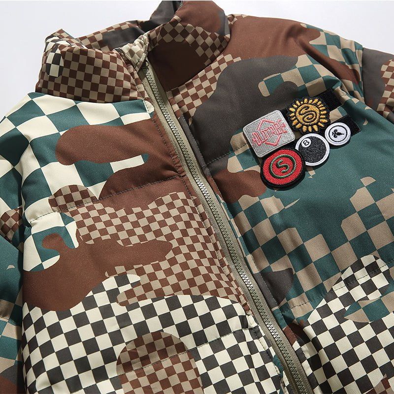 Camouflage Winter Coat Irregular Lattice sold by Yugen Theory product image thumbnail 3