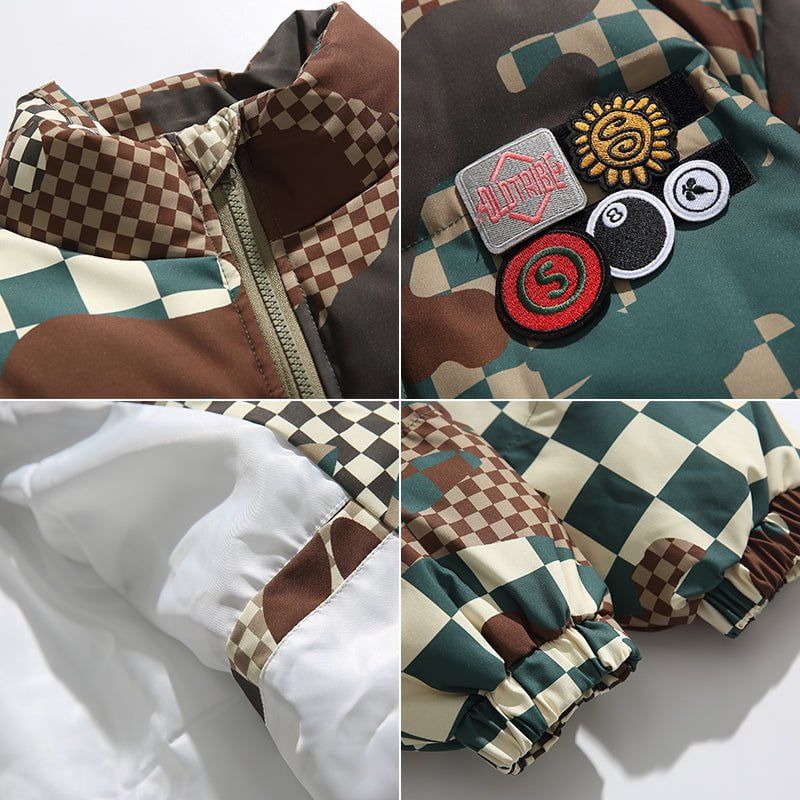 Camouflage Winter Coat Irregular Lattice sold by Yugen Theory product image thumbnail 4