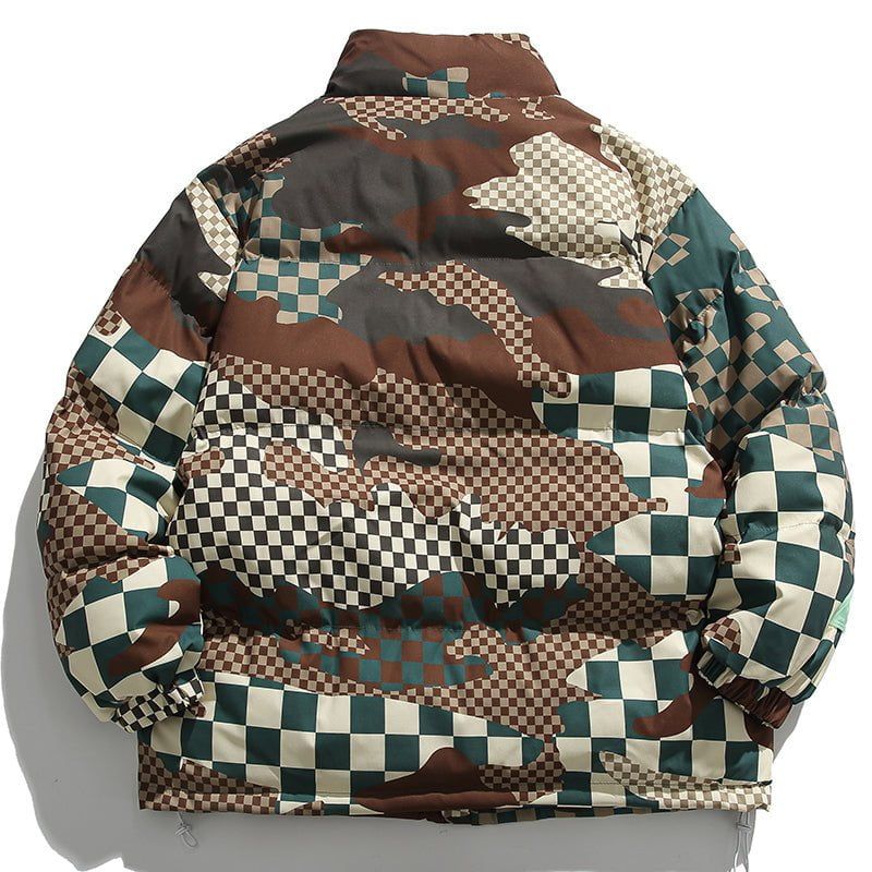 Camouflage Winter Coat Irregular Lattice sold by Yugen Theory product image thumbnail 2