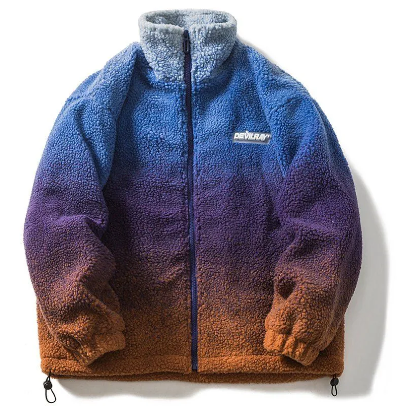 Lamb Woolen Winter Coat Color Gradient sold by Yugen Theory