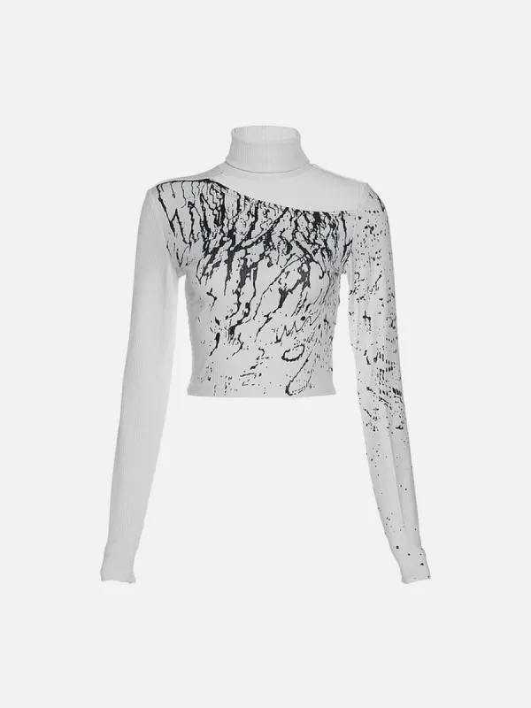 Ink Hollow Long Sleeve T Shirt sold by Yugen Theory