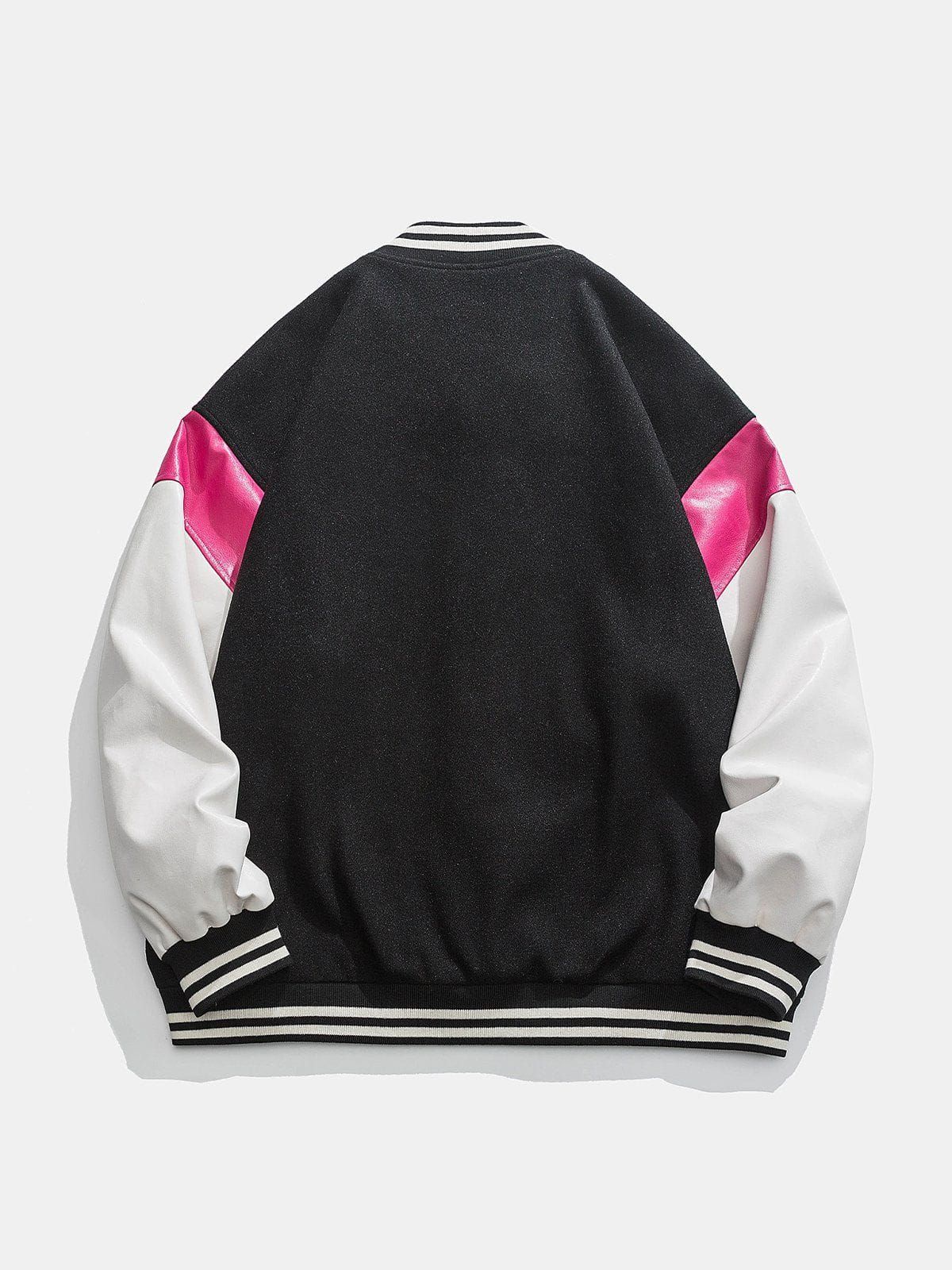 Zebra Pattern Broken Heart Varsity Jacket sold by Yugen Theory product image thumbnail 4